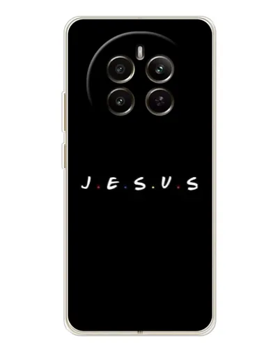 Чехол для Realme 12 с картинкой «Точки веры J.E.S.U.S.»