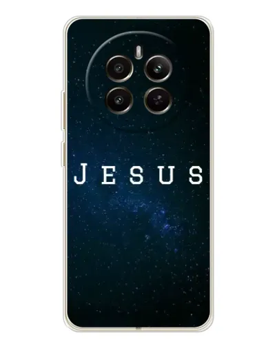 Чехол для Realme 12 с картинкой «Звездное небо Jesus»
