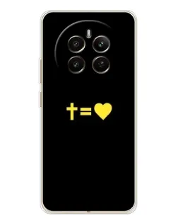 Чехол для Realme 12 с картинкой «Сердце и Крест»