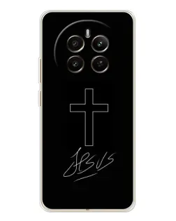 Чохол для Realme 12 з картинкою «Графічний хрест Jesus»