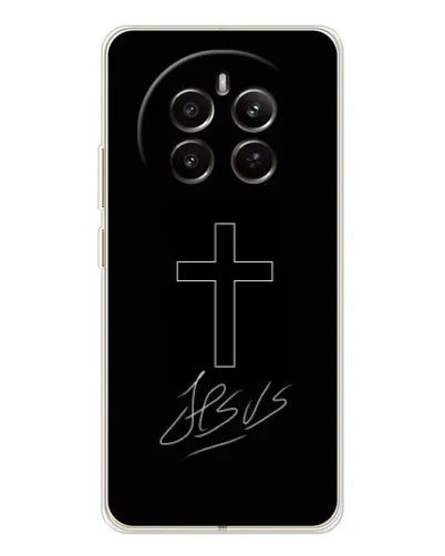 Чохол для Realme 12 з картинкою «Графічний хрест Jesus» Чохол для Realme 12 з картинкою «Графічний хрест Jesus»