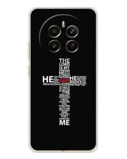 Чохол для Realme 12 з картинкою «Текстовий хрест»