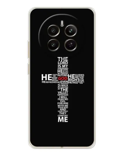 Чохол для Realme 12 з картинкою «Текстовий хрест» Чохол для Realme 12 з картинкою «Текстовий хрест»