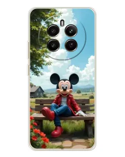 Чехол для Realme 12 с картинкой «Микки на скамейке»