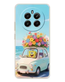 Чехол для Realme 12 с картинкой «Автомобильное путешествие»