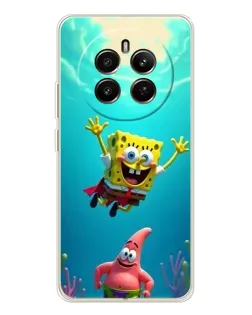 Чохол для Realme 12 з картинкою «Спанч Боб під водою»