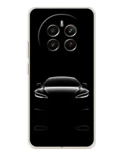 Чохол для Realme 12 з картинкою «Силует Tesla Night»