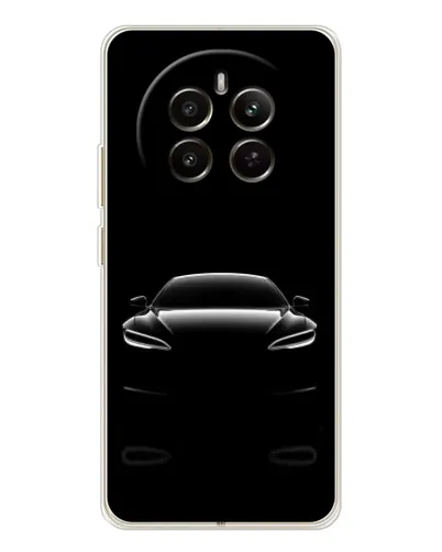 Чохол для Realme 12 з картинкою «Силует Tesla Night»