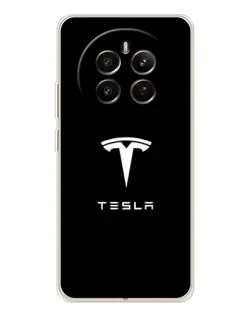 Чохол для Realme 12 з картинкою «Tesla White Logo»
