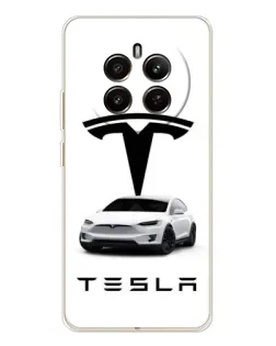 Чохол для Realme 12 з картинкою «Tesla White Style»