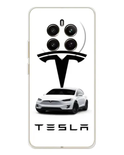 Чохол для Realme 12 з картинкою «Tesla White Style»