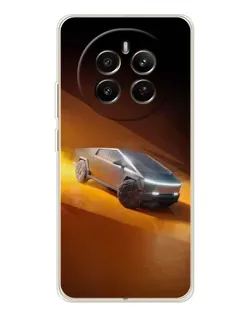 Чохол для Realme 12 з картинкою «Cybertruck у пустелі»