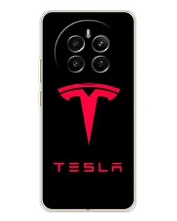 Чохол для Realme 12 з картинкою «Tesla Red Logo»
