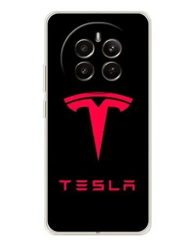 Чохол для Realme 12 з картинкою «Tesla Red Logo»