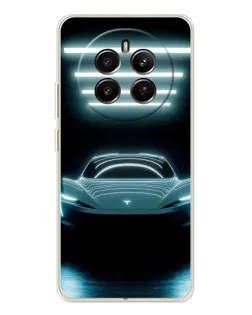 Чохол для Realme 12 з картинкою «Tesla в неоні»