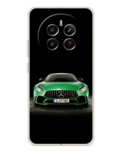 Чохол для Realme 12 з картинкою «Mercedes — неоновий лого»