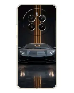Чохол для Realme 12 з картинкою «Lamborghini золоті лінії»