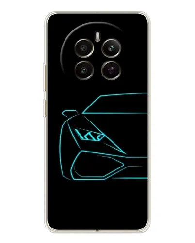 Чохол для Realme 12 з картинкою «Блакитний силует Lamborghini» Чохол для Realme 12 з картинкою «Блакитний силует Lamborghini»