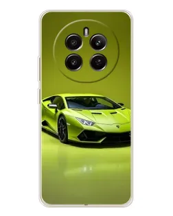 Чохол для Realme 12 з картинкою «Салатовий Lamborghini Huracan»