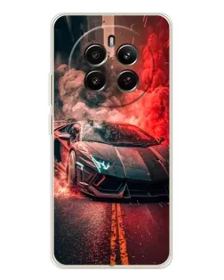 Чохол для Realme 12 з картинкою «Lamborghini червоний дим»