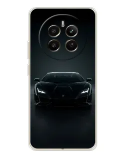 Чохол для Realme 12 з картинкою «Чорний Lamborghini Aventador»