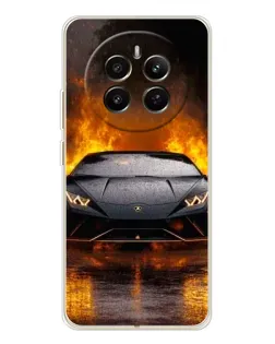 Чохол для Realme 12 з картинкою «Lamborghini у вогні»