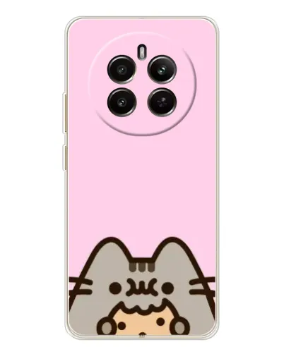 Чехол для Realme 12 с картинкой «Pusheen и печенье»