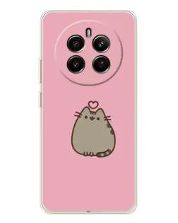 Чехол для Realme 12 с картинкой «Pusheen сердце»