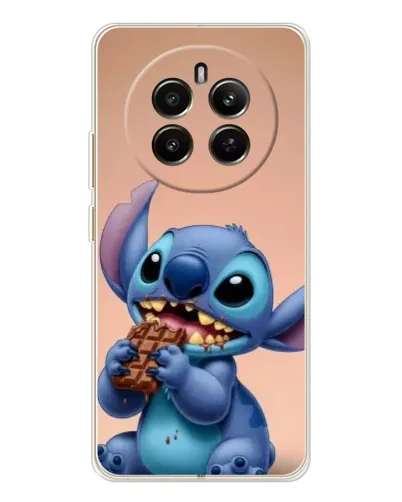 Чехол для Realme 12 с картинкой «Стич ест шоколад»
