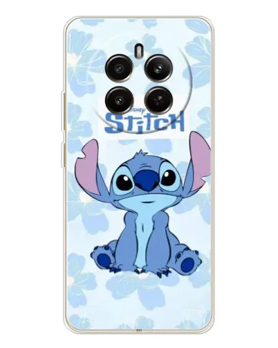 Чехол для Realme 12 с картинкой «Stitch среди цветов»