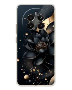 Чехол для Realme 12 с картинкой «Черный лотос»
