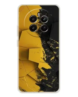 Чехол для Realme 12 с картинкой «Золотые осколки геометрии»