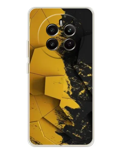 Чехол для Realme 12 с картинкой «Золотые осколки геометрии»