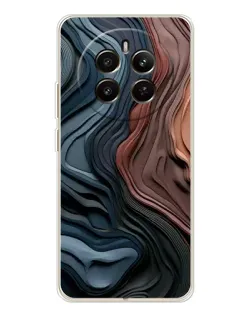 Чехол для Realme 12 с картинкой «Цветные волны каньона»