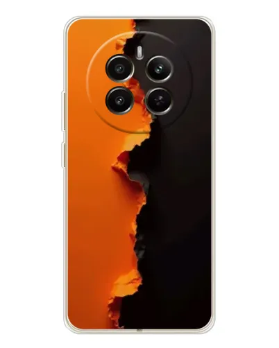 Чехол для Realme 12 с картинкой «Оранжевый разлом»