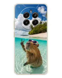 Чохол для Realme 12 з картинкою «Капібара на морі»