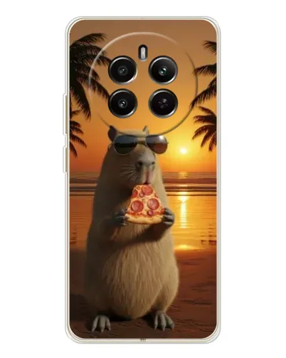 Чехол для Realme 12 с картинкой «Капибара с пиццей» Чехол для Realme 12 с картинкой «Капибара с пиццей»