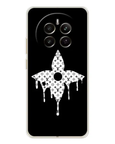 Чехол для Realme 13 4G с картинкой «Цветочная монограмма»