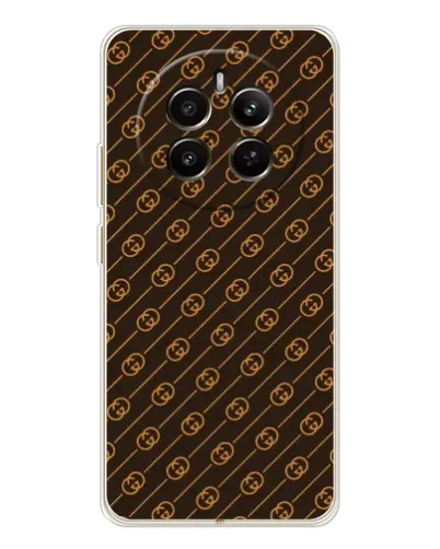 Чехол для Realme 13 4G с картинкой «Gucci — золотые диагонали»