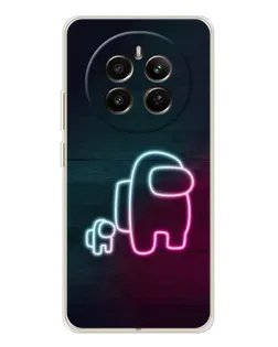 Чехол для Realme 13 4G с картинкой «Among Us неон-арт»