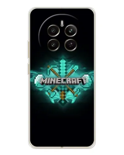 Чехол для Realme 13 4G с картинкой «Minecraft Diamond лого» Чехол для Realme 13 4G с картинкой «Minecraft Diamond лого»