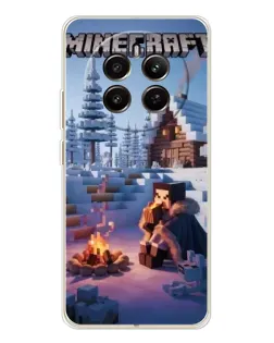 Чехол для Realme 13 4G с картинкой «Зимний Minecraft»