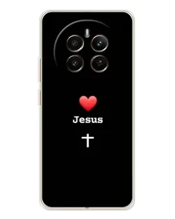 Чехол для Realme 13 4G с картинкой «Сердце - Jesus» Чехол для Realme 13 4G с картинкой «Сердце - Jesus»