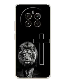 Чехол для Realme 13 4G с картинкой «Лев и Крест» Чехол для Realme 13 4G с картинкой «Лев и Крест»