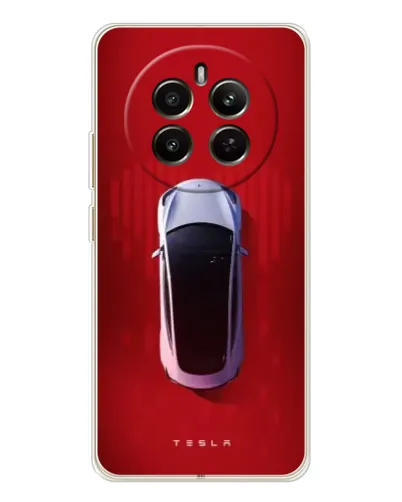 Чехол для Realme 13 4G с картинкой «Tesla Top View» Чехол для Realme 13 4G с картинкой «Tesla Top View»