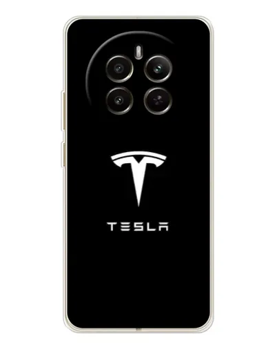 Чехол для Realme 13 4G с картинкой «Tesla White Logo» Чехол для Realme 13 4G с картинкой «Tesla White Logo»