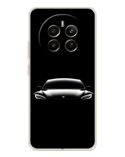 Чехол для Realme 13 4G с картинкой «Фары Tesla Night» Чехол для Realme 13 4G с картинкой «Фары Tesla Night»