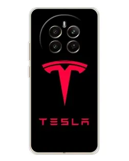 Чехол для Realme 13 4G с картинкой «Tesla Red Logo»