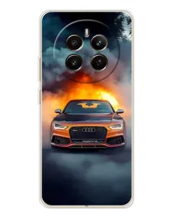 Чохол для Realme 13 4G з картинкою «Audi у вогняному диму»
