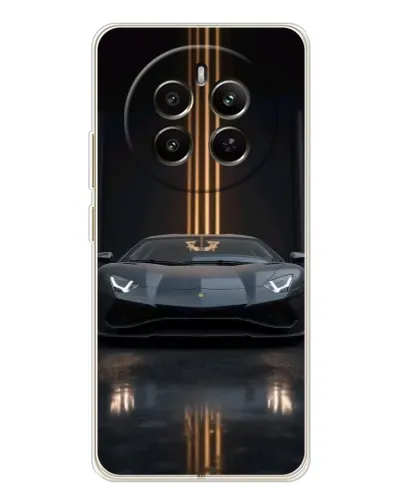 Чехол для Realme 13 4G с картинкой «Lamborghini золотые линии»
